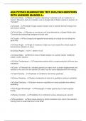 AQA PHYSICS EXAMINATION TEST 2025&sol;2026 QUESTIONS WITH ANSWERS MARKED A&plus;