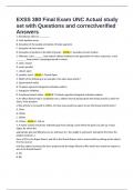 EXSS 380 Final Exam UNC Actual study set with Questions and correct&sol;verified Answers