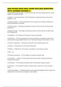 AQA PHYSICS GCSE FINAL PAPER 2025&sol;2026 QUESTIONS WITH ANSWERS MARKED A&plus;