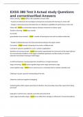 EXSS 380 Test 3 Actual study Questions and correct&sol;verified Answers