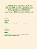 COMSAE ALL Exams BUNDLED TOGETHER &lpar;Latest Update 2025 &sol; 2026&rpar; Questions and Verified Answers &vert; 100&percnt; Correct &vert; Grade A