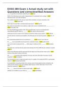 EXSS 380 Exam 1 Actual study set with Questions and correct&sol;verified Answers