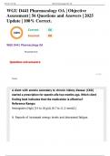 WGU D441 Pharmacology OA &vert; Objective Assessment &vert; 56 Questions and Answers &vert; 2025 Update &vert; 100&percnt; Correct&period;