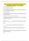 AREC 385 EXAM 4 QUESTIONS WITH 100&percnt; VERIFIED CORRECT ANSWERS&excl;