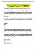 AREC EXAM QUESTIONS WITH 100&percnt; VERIFIED CORRECT ANSWERS&excl;&excl;