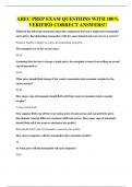 AREC PREP EXAM QUESTIONS WITH 100&percnt; VERIFIED CORRECT ANSWERS&excl;&excl;