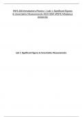 PHYS 200 Introductory Physics I &vert; Lab 1&colon; Significant Figures & Uncertainty Measurements 2025 NEW UPDTE Athabasca University
