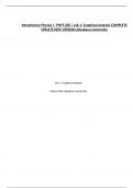 Introductory Physics I - PHYS 200 &vert; Lab 1&colon; Graphical Analysis COMPLETE UPDATE NEW VERSION Athabasca University