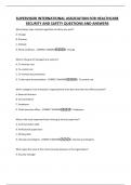 SUPERVISOR INTERNATIONAL ASSOCIATION FOR HEALTHCARE SECURITY AND SAFETY QUESTIONS