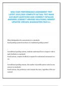 WGU D469 PERFORMANCE ASSESSMENT TEST  LATEST 2025&sol;2026 COMPLETE ACTUAL TEST BANK  ACCURATE QUESTIONS AND COERRECT DETAILED  ANSWERS &lpar;CORRECT VERIFIED SOLUTIONS&rpar; NEWEST  UPDATED VERSION &vert;GUARANTEED PASS A&plus; 