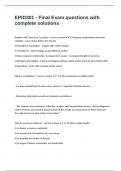 EPID301 - Final Exam questions with complete solutions 