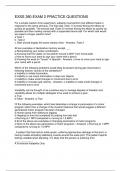 EXSS 380 EXAM 2 PRACTICE QUESTIONS