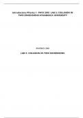 Introductory Physics I - PHYS 200&vert; LAB 5&colon; COLLISION IN TWO DIMENSIONS ATHABASCA UNIVERSITY