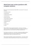 SDoH final exam review questions with complete solutions