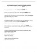 OHS EXAM 2 IMPLANTS QUESTIONS AND ANSWERS