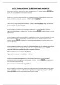 N471 FINAL MODULE QUESTIONS AND ANSWERS