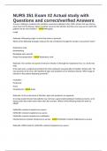 NURS 351 Exam &num;2 Actual study with Questions and correct&sol;verified Answers