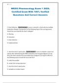 NR293 Pharmacology Exam 1 2025&semi; Certified Exam With 100&percnt; Verified Questions And Correct Answers