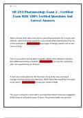 NR 293 Pharmacology Exam 2 &semi; Certified Exam With 100&percnt; Verified Questions And Correct Answers