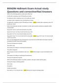 BSN206 Hallmark Exam Actual study Questions and correct&sol;verified Answers