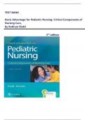 TEST BANK For Davis Advantage for Pediatric Nursing&colon; Critical Components of Nursing Care&comma; 3rd Edition by Kathryn Rudd&comma; All Chapters 1 - 22&vert;&vert; Answers With Feedback