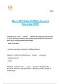 Nurs 307 Quiz -5 With Correct Answers 2025