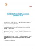 NURS 307 Week 3 With Complete Solutions 2025