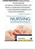 TESTBANKFOR MATERNAL-NEWBORN NURSING&colon; THE CRITICALCOMPONENTSOFNURSING CARE&comma;4TH&period;FEDITION