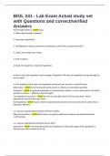 BIOL 241 - Lab Exam Actual study set with Questions and correct&sol;verified Answers