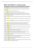 BIOL 241 Midterm 1 Actual study Questions and correct&sol;verified Answers