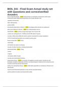 BIOL 241 - Final Exam Actual study set with Questions and correct&sol;verified Answers