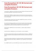 Care Everywhere CE 101 88 Correct and complete Answers&period; 