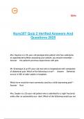 Nurs307 Quiz 2 Verified Answers And Questions 2025