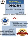 DPR2605 Assignment 4 &lpar;PORTFOLIO&rpar; Semester 1 2025