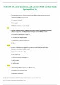 NUR 185 EXAM 2 Questions And Answers With Verified Study Updates Real Set