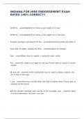 Indiana For Hire Endorsement Exam Rated 100&percnt; Correct&excl;&excl;