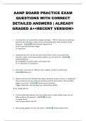 AANP BOARD PRACTICE EXAM QUESTIONS WITH CORRECT DETAILED ANSWERS &vert; ALREADY GRADED A&plus;<RECENT VERSION>