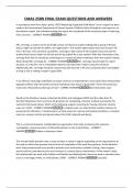 CMAS 258N FINAL EXAM QUESTIONS AND ANSWERS
