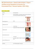 NR 304 Final Exam &sol; Study Guide Q-Bank &sol; Expert Verified Actual Questions & Answers for Guaranteed Pass &sol; Newest Update&comma; 2025-2026&period; 