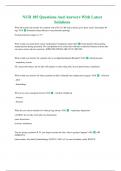 NUR 185 Questions And Answers With Latest Solutions