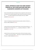 AERIAL APPARATUS EXAM TEST BANK NEWEST VERSION ALL WITH 400 QUESTIONS AND WELL ELABORATED ANSWERS JUST RELEASED