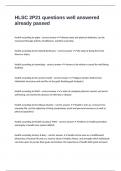 HLSC 2P21 questions well answered already passed
