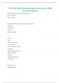 NUR 185 Final Exam Questions And Answers With Revised Solutions