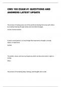CMS 100 EXAM 1 QUESTIONS AND ANSWERS LATEST UPDATE&period;