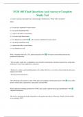 NUR 185 Final Questions And Answers Complete Study Test