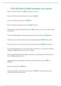 NUR 185 Final Verified Questions And Answers