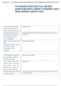 7TH GRADE CIVICS EOC FULL REVIEW  QUESTIONS WITH CORRECT ANSWERS&vert;100&percnt;  PASS&sol;NEWEST UPDATE 2025 