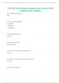 NUR 185 Final Updated Questions And Answers With Complete Study Solutions