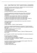 CHC - CCB PRACTICE TEST QUESTIONS & ANSWERS