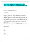 Ohio Lead Abatement State Test Exam with Questions and Correct Answers 2025&period;
